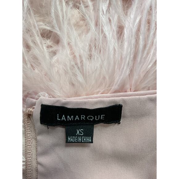 Lamarque 'Zaina' Pink Turkey Feathers Top Size XS - Picture 4 of 5